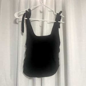 Bow tie black crop top